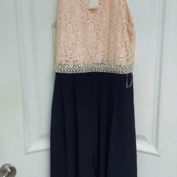 NWT LOVE JAYNE BLUSH TOP BLACK BOTTOM ROMPER SIZE 20.5 SUPER CUTE - Picture 8 of 11